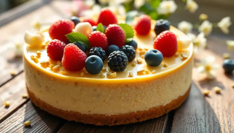 Käsekuchen mit Zitrone, Beeren und Pistazie: 8 kreative Frühlingsideen