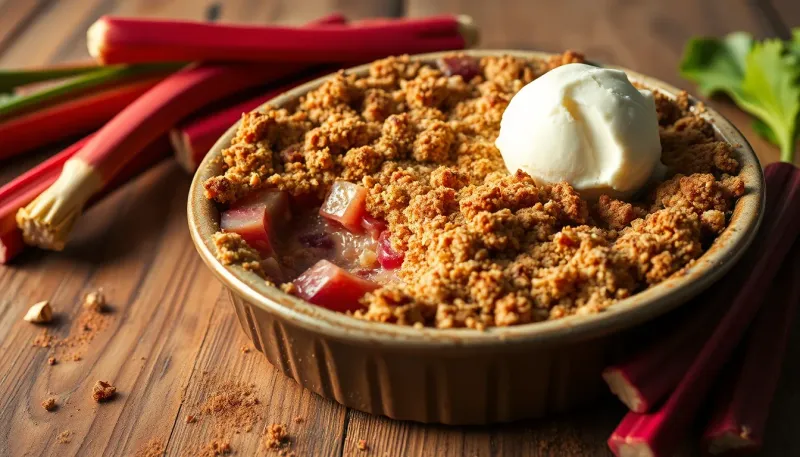 Rhabarber Crumble: Das perfekte Dessert für den April mit frischen Zutaten